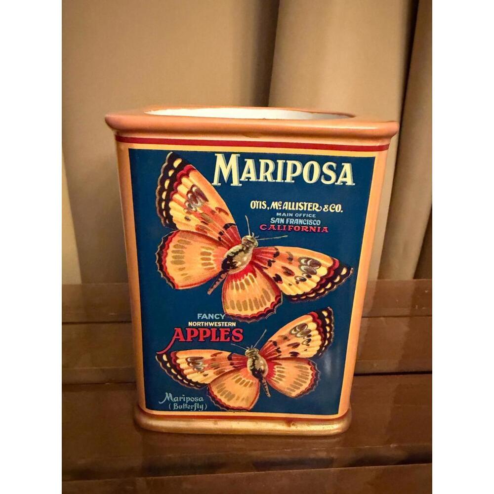 Oneida Mariposa Fancy Apples Ceramic Canister - Picture 6 of 9